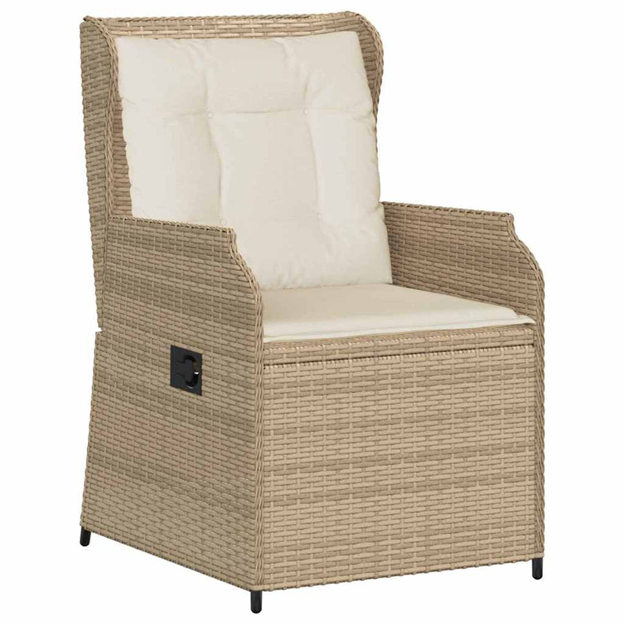 Tuinbank 2 pcs Beige poly rattan