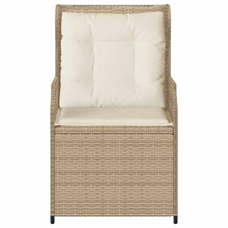 Tuinbank 2 pcs Beige poly rattan