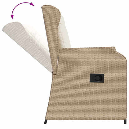 Tuinbank 2 pcs Beige poly rattan