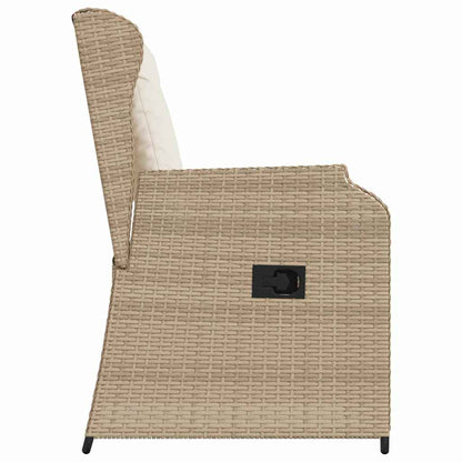Tuinbank 2 pcs Beige poly rattan