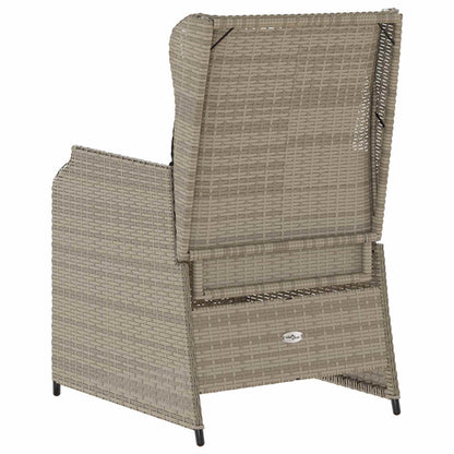 Tuinbank 2 pcs Lichtgrijs poly rattan
