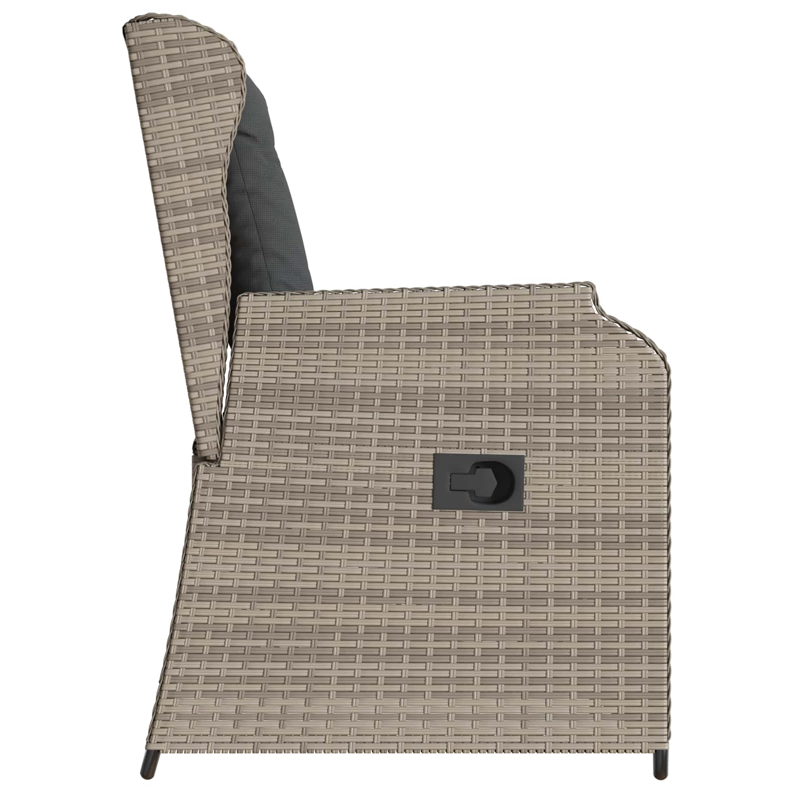 Tuinbank 2 pcs Lichtgrijs poly rattan