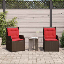 Tuinbank 2 pcs Bruin poly rattan