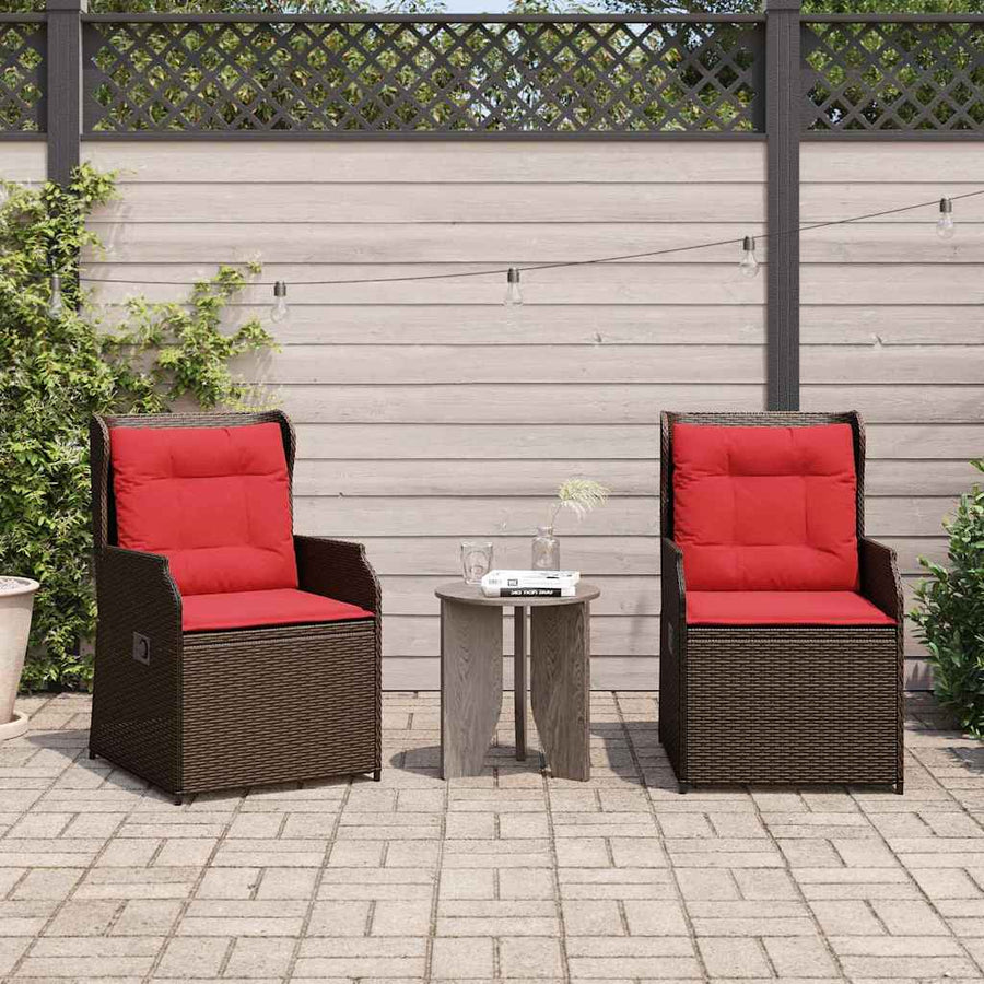 Tuinbank 2 pcs Bruin poly rattan