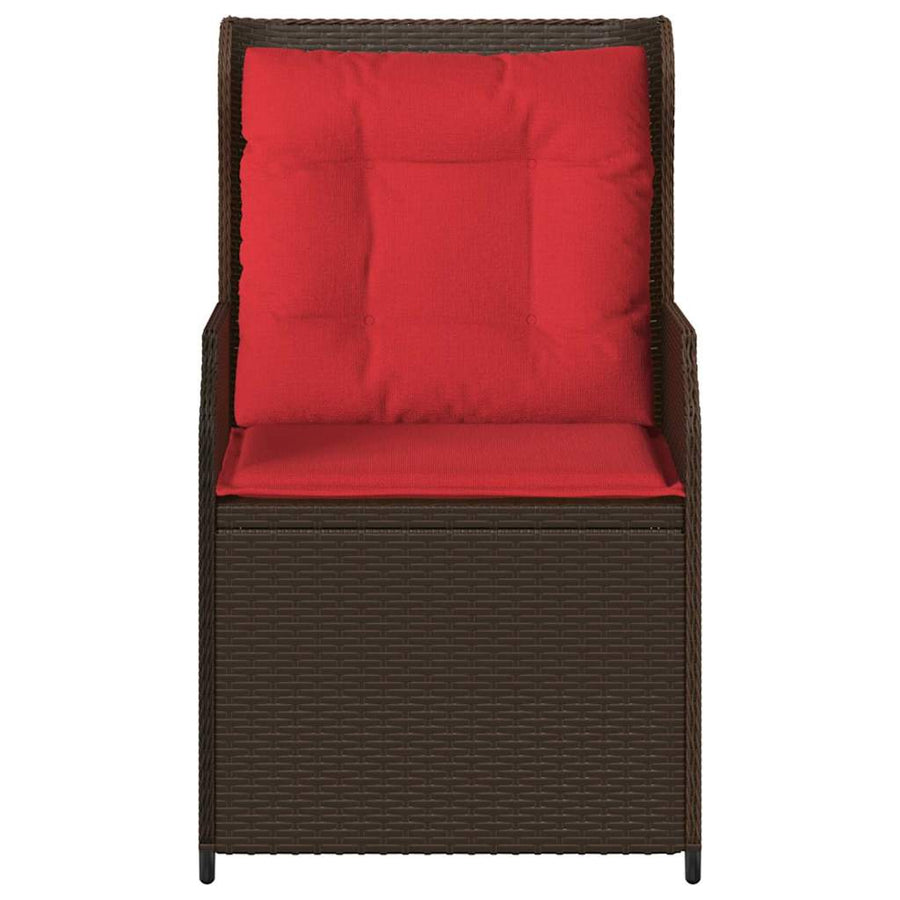 Tuinbank 2 pcs Bruin poly rattan