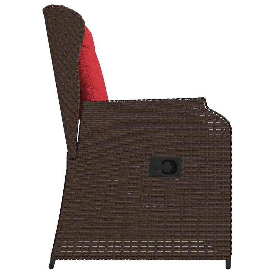 Tuinbank 2 pcs Bruin poly rattan
