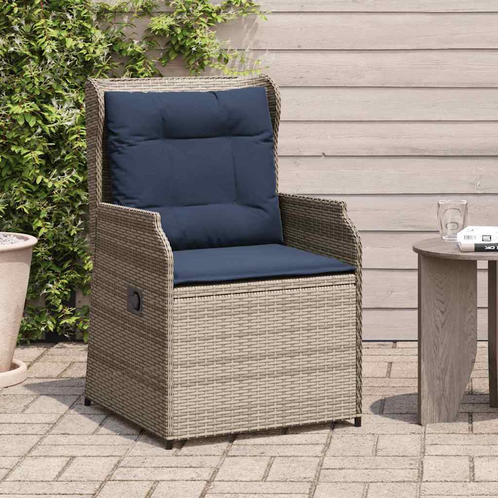 Tuinbank 2 pcs Grijs poly rattan