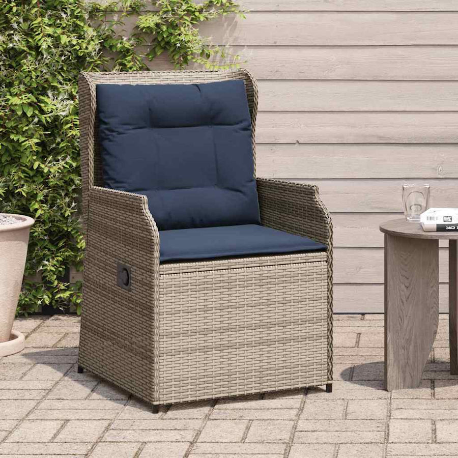 Tuinbank 2 pcs Grijs poly rattan