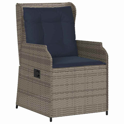 Tuinbank 2 pcs Grijs poly rattan