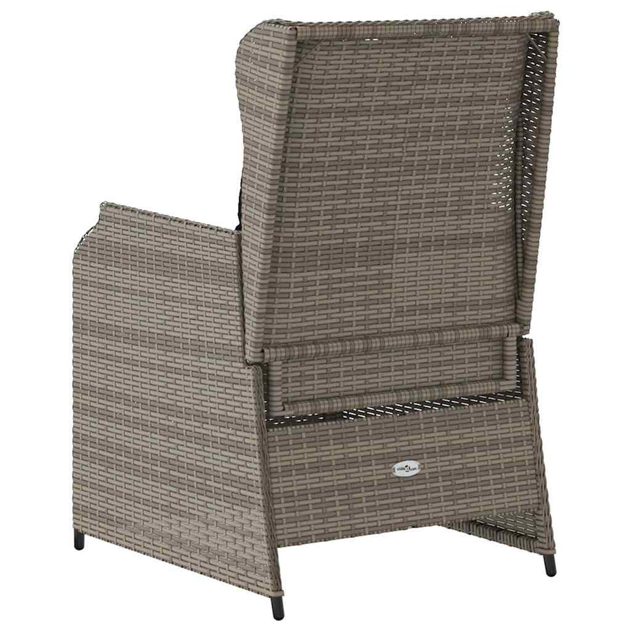 Tuinbank 2 pcs Grijs poly rattan