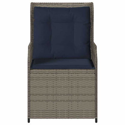 Tuinbank 2 pcs Grijs poly rattan