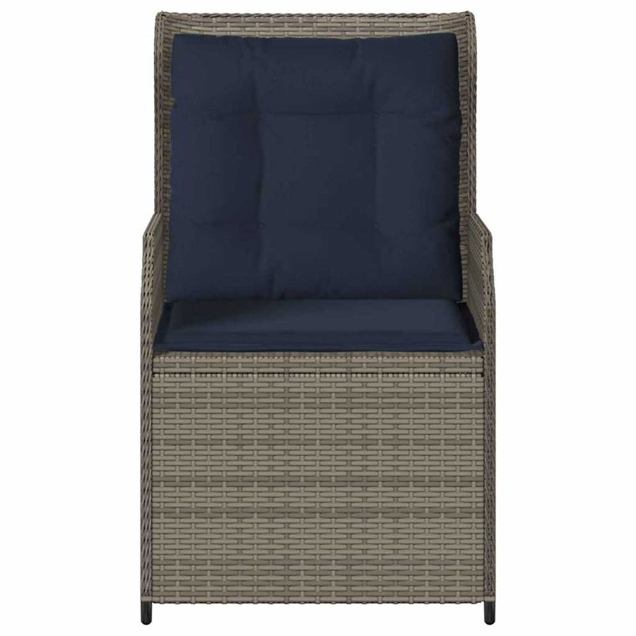 Tuinbank 2 pcs Grijs poly rattan