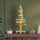 Houten kerstboom 60 cm massief grenenhout bruin