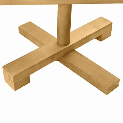 Houten kerstboom met standaard Bruin 90 cm Massief grenenhout