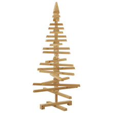 Houten kerstboom met standaard Bruin 120 cm Massief grenenhout