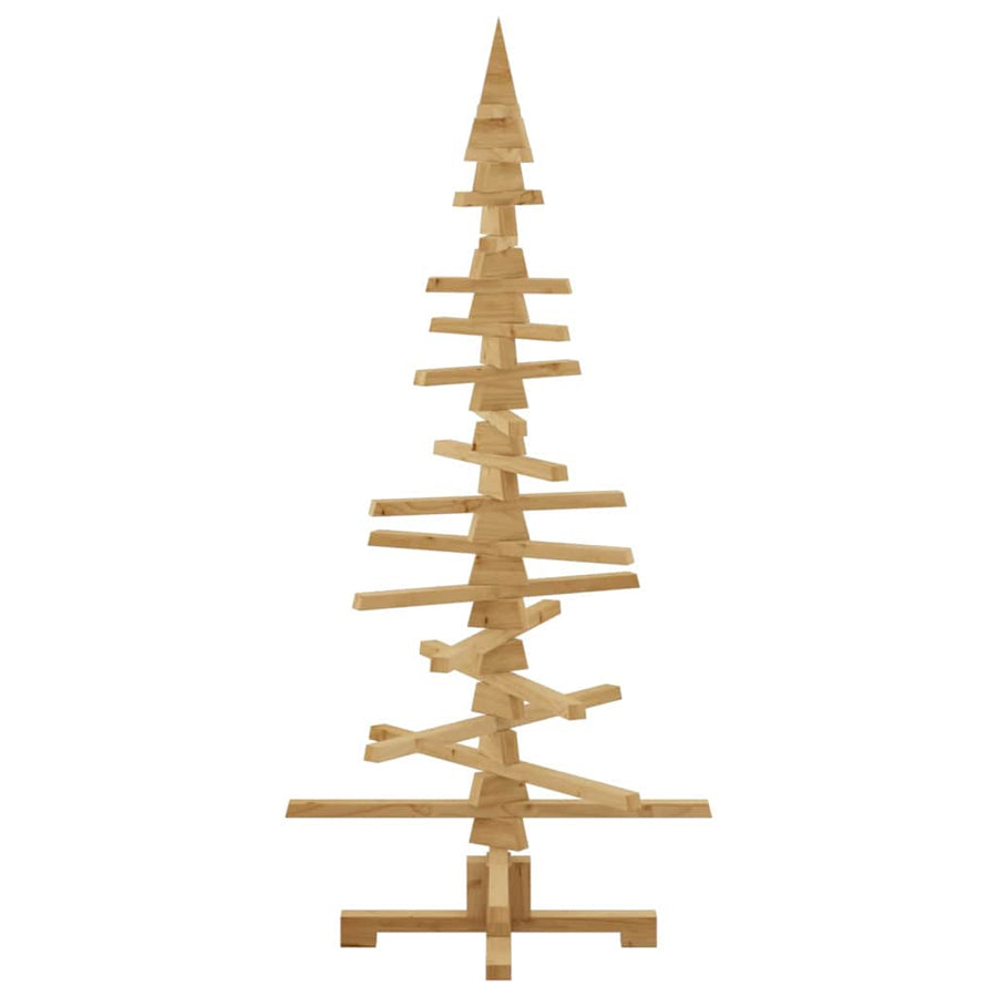 Houten kerstboom met standaard Bruin 150 cm Massief grenenhout