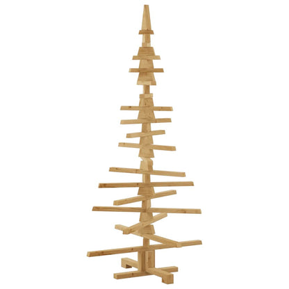 Houten kerstboom met standaard Bruin 150 cm Massief grenenhout