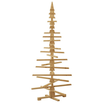 Houten kerstboom met standaard Bruin 180 cm Massief grenenhout