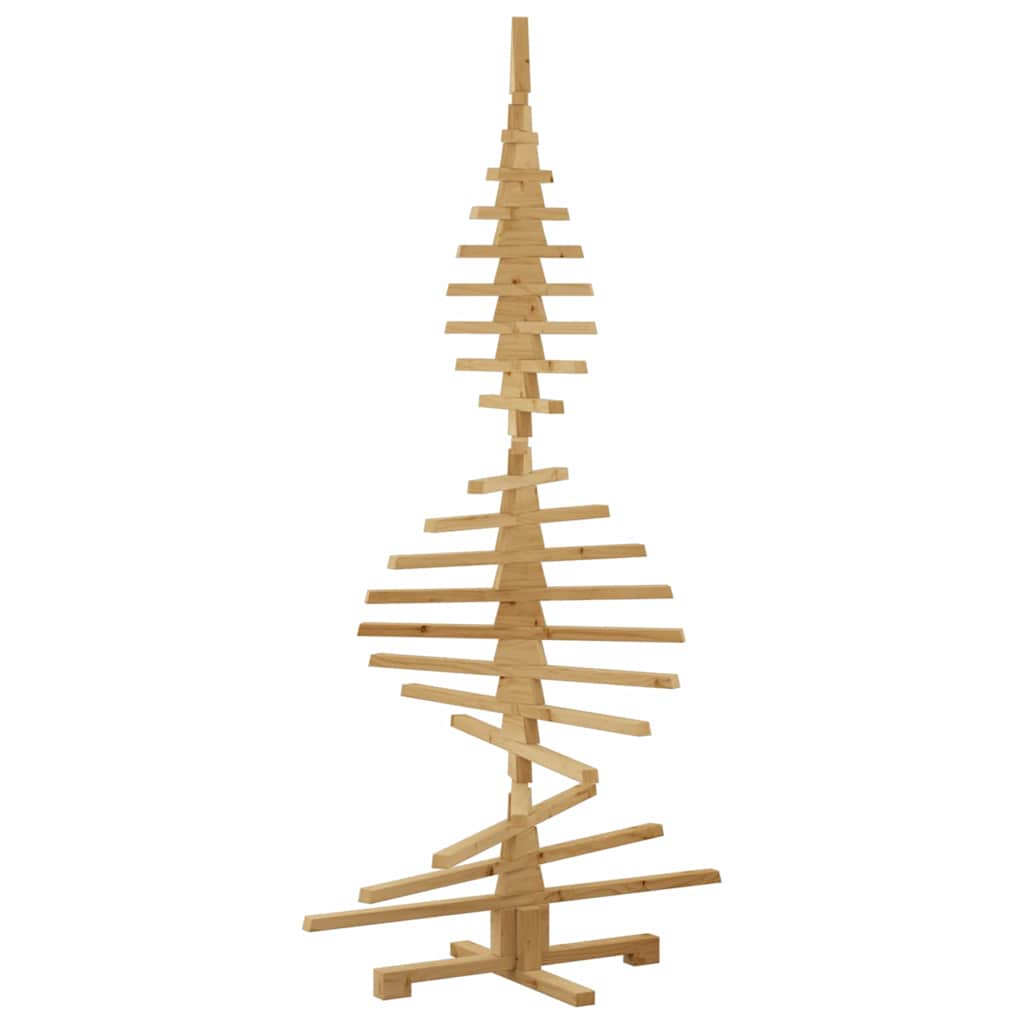 Houten kerstboom met standaard Bruin 180 cm Massief grenenhout