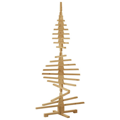 Houten kerstboom met standaard Bruin 180 cm Massief grenenhout