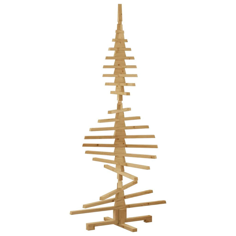 Houten kerstboom met standaard Bruin 180 cm Massief grenenhout
