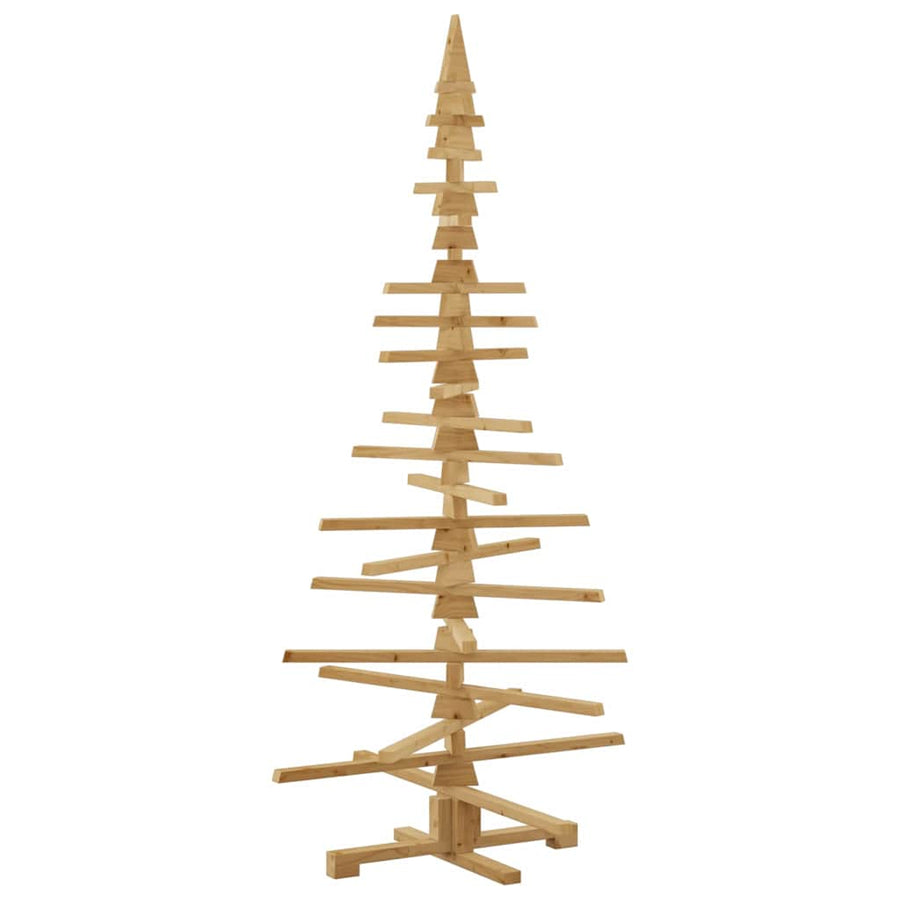 Houten kerstboom met standaard Bruin 180 cm Massief grenenhout