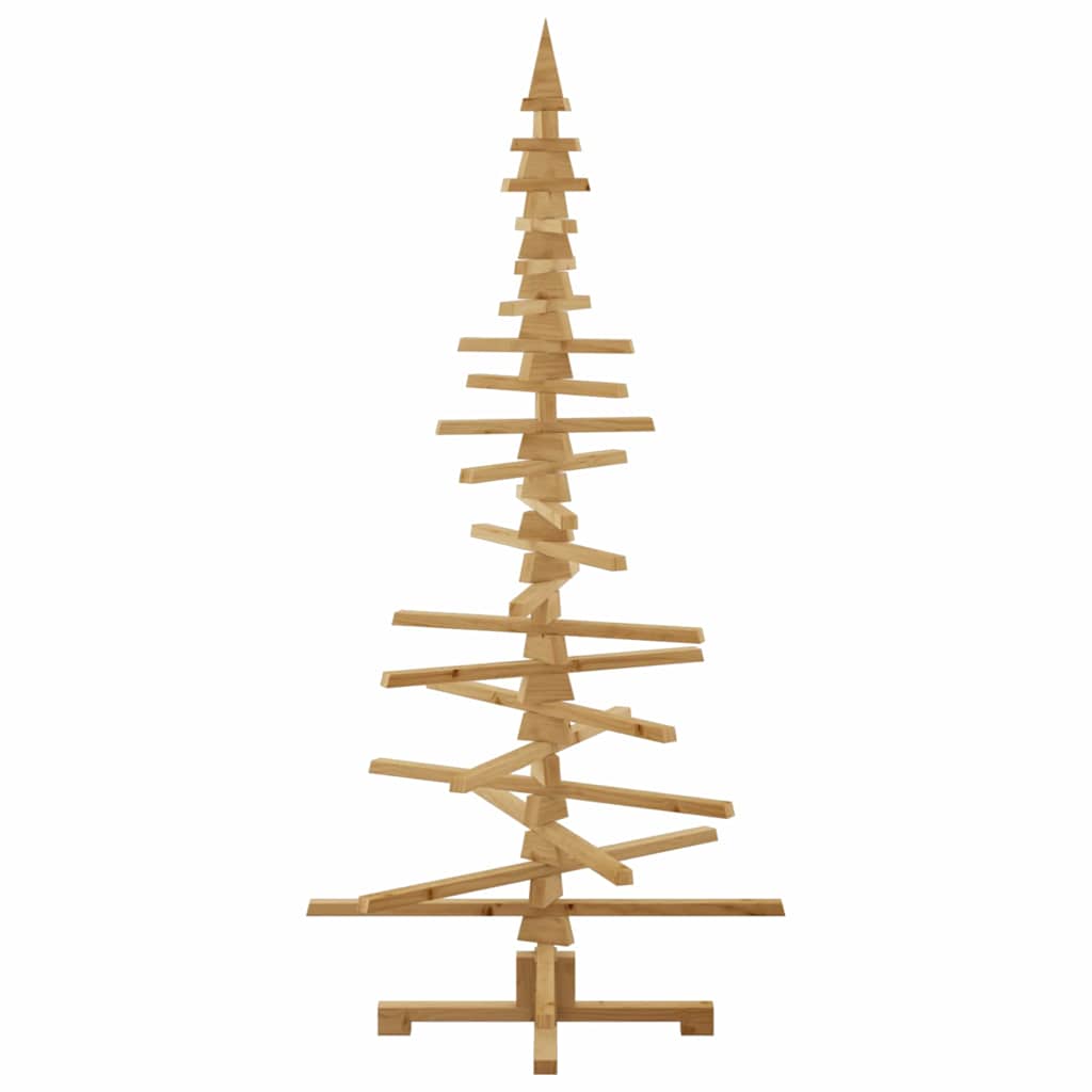 Houten kerstboom met standaard Bruin 180 cm Massief grenenhout