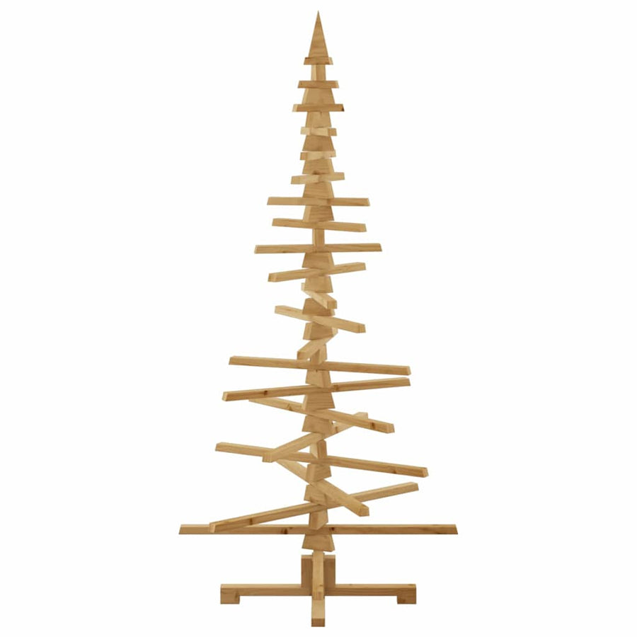 Houten kerstboom met standaard Bruin 180 cm Massief grenenhout