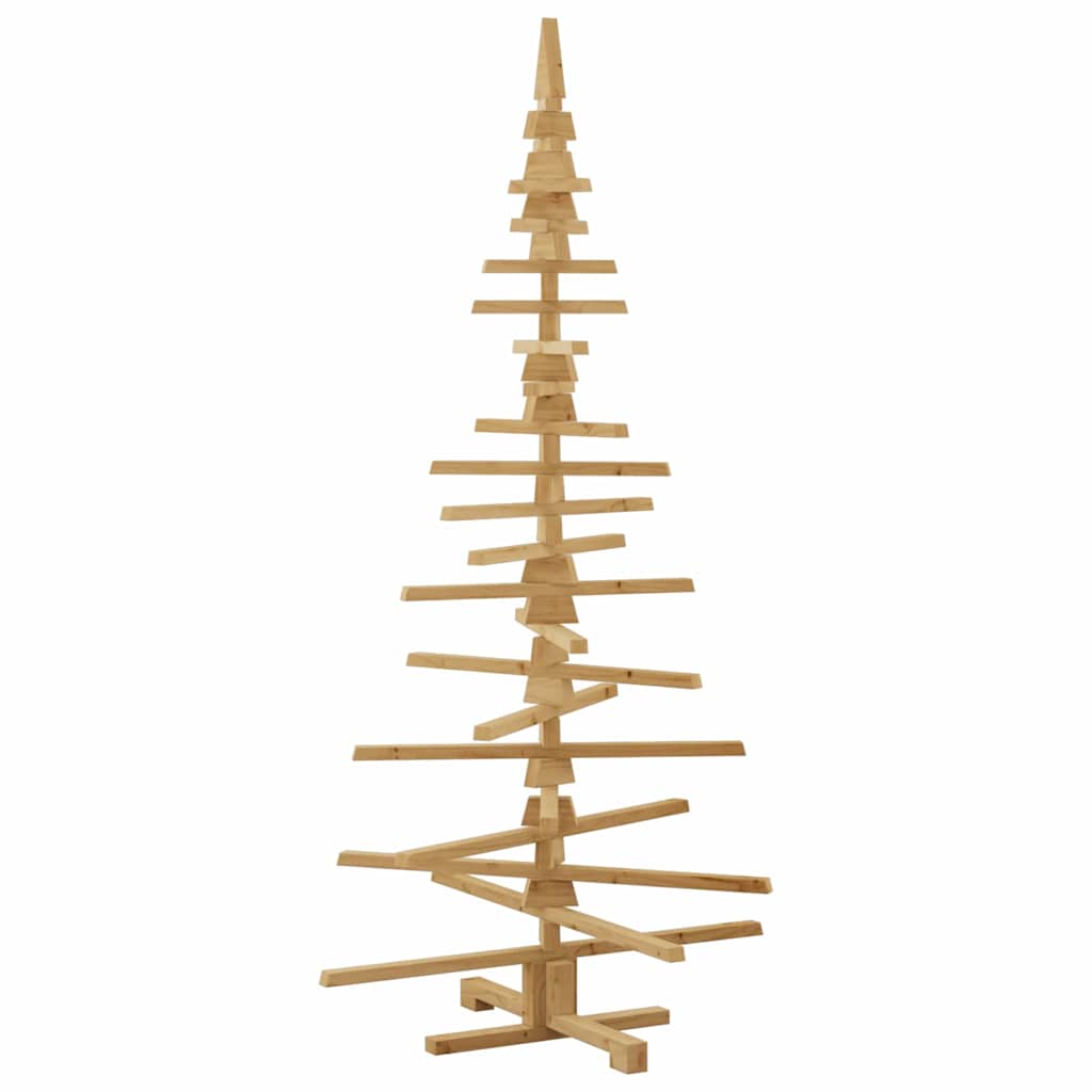 Houten kerstboom met standaard Bruin 180 cm Massief grenenhout