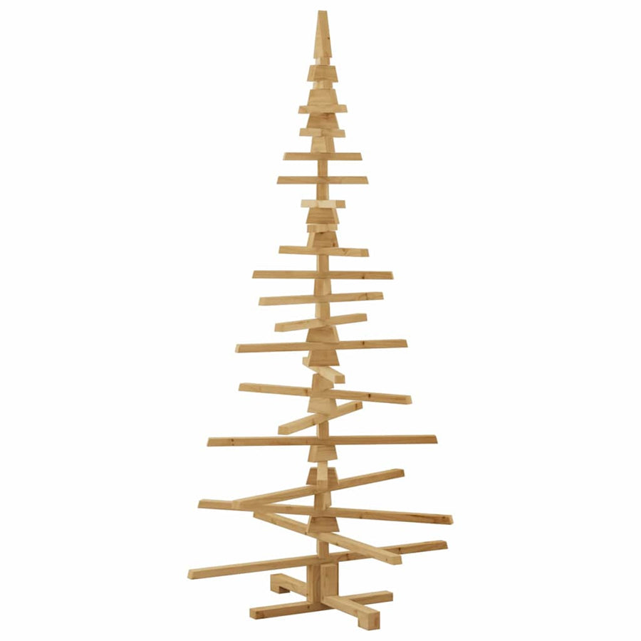 Houten kerstboom met standaard Bruin 180 cm Massief grenenhout