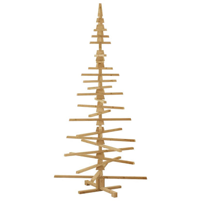 Houten kerstboom met standaard Bruin 210 cm Massief grenenhout