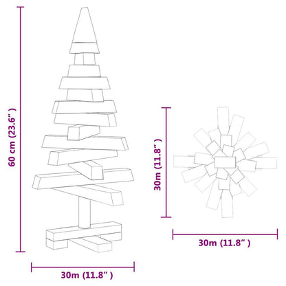 Kerstbomen met standaard Naturel 60 cm Massief grenenhout