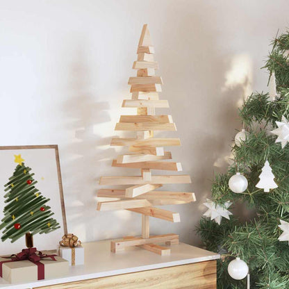 Kerstbomen met standaard Naturel 90 cm Massief grenenhout