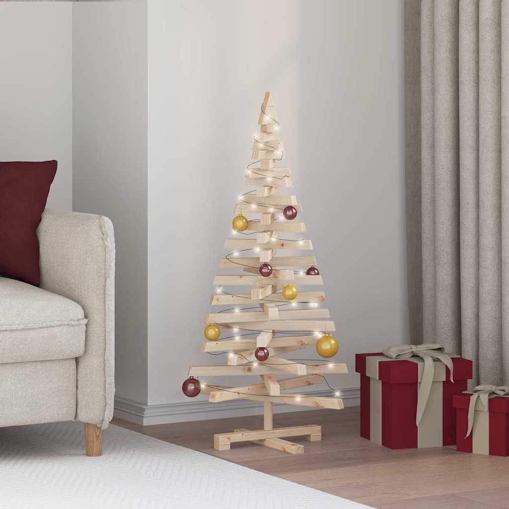 Kerstbomen met standaard Naturel 120 cm Massief grenenhout