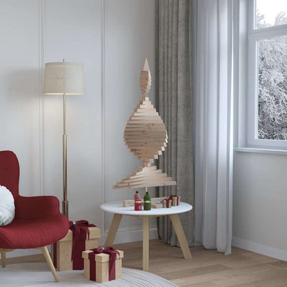 Kerstbomen met standaard Naturel 120 cm Massief grenenhout