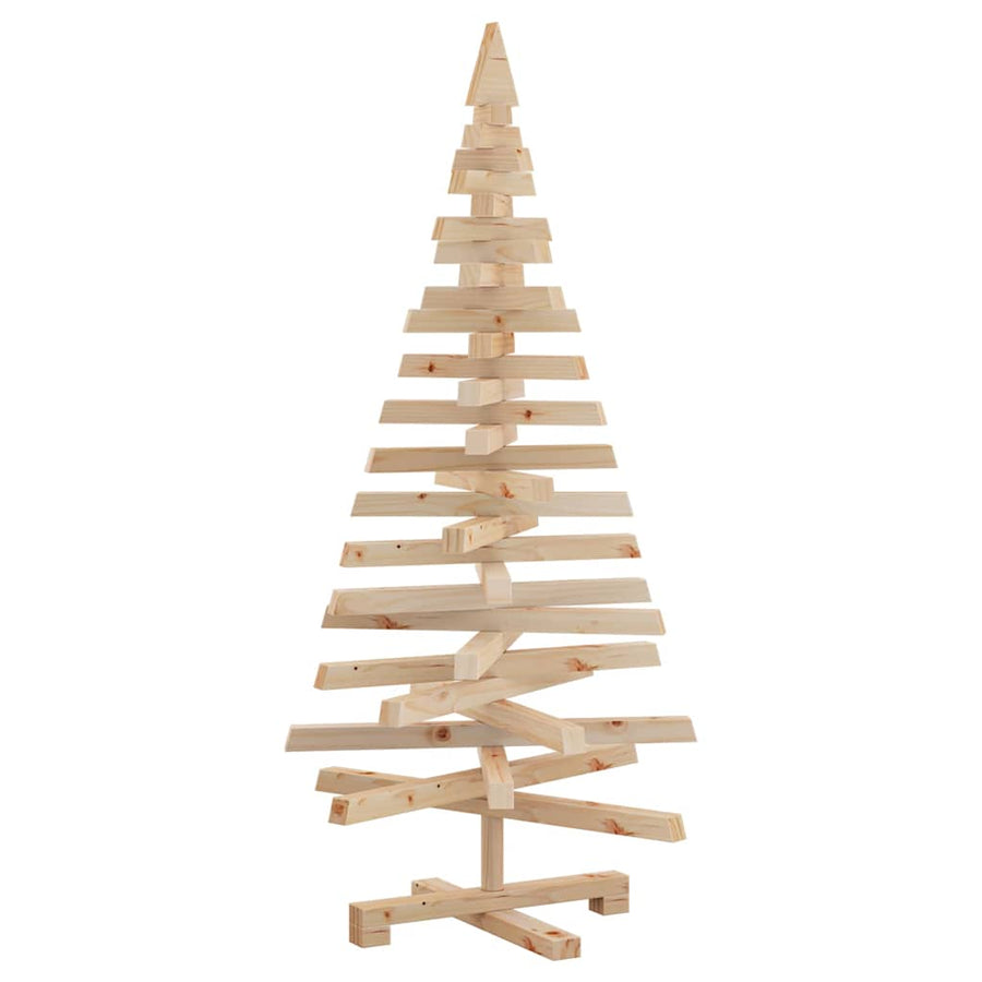 Kerstbomen met standaard Naturel 120 cm Massief grenenhout