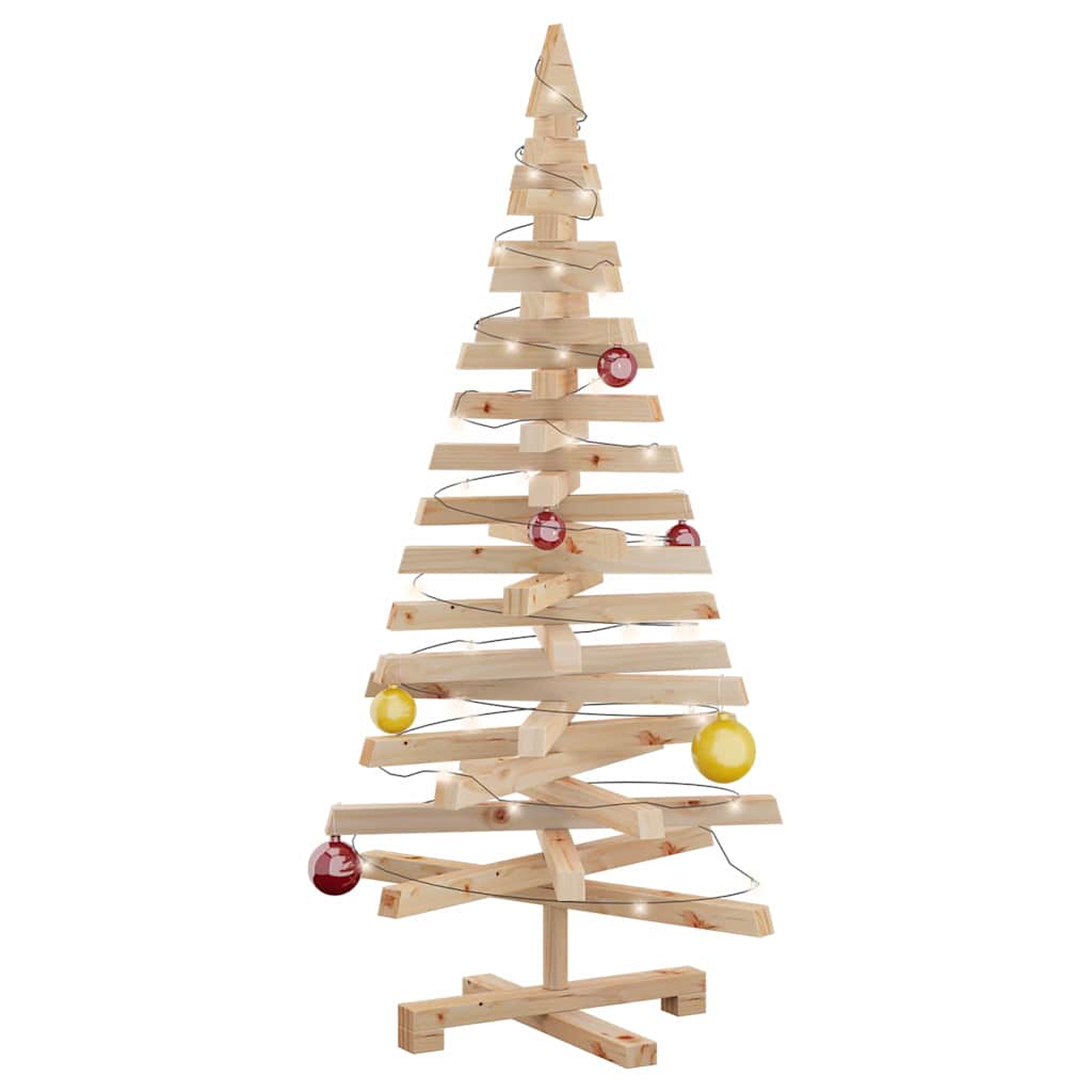 Kerstbomen met standaard Naturel 120 cm Massief grenenhout