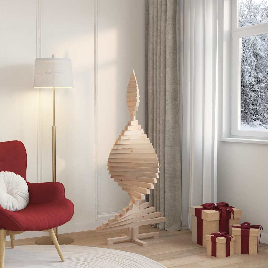 Kerstbomen met standaard Naturel 150 cm Massief grenenhout