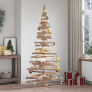Kerstboom 210 cm massief grenenhout naturel