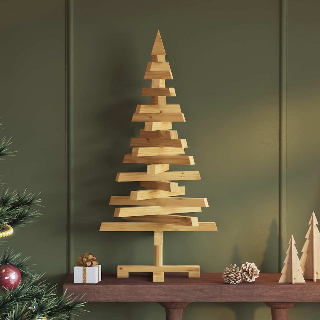 Kerstbomen met standaard Bruin 90 cm Massief grenenhout