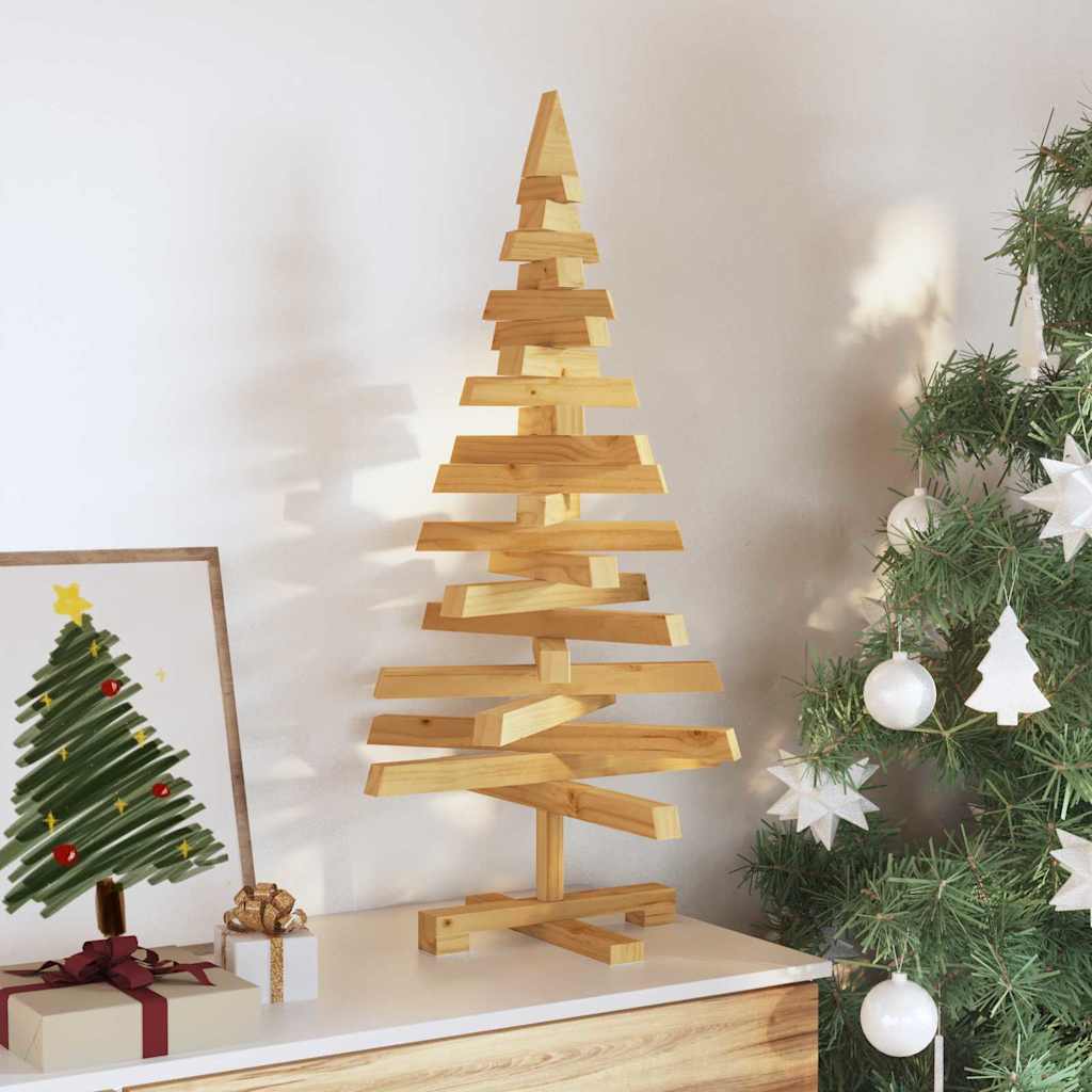 Kerstbomen met standaard Bruin 90 cm Massief grenenhout