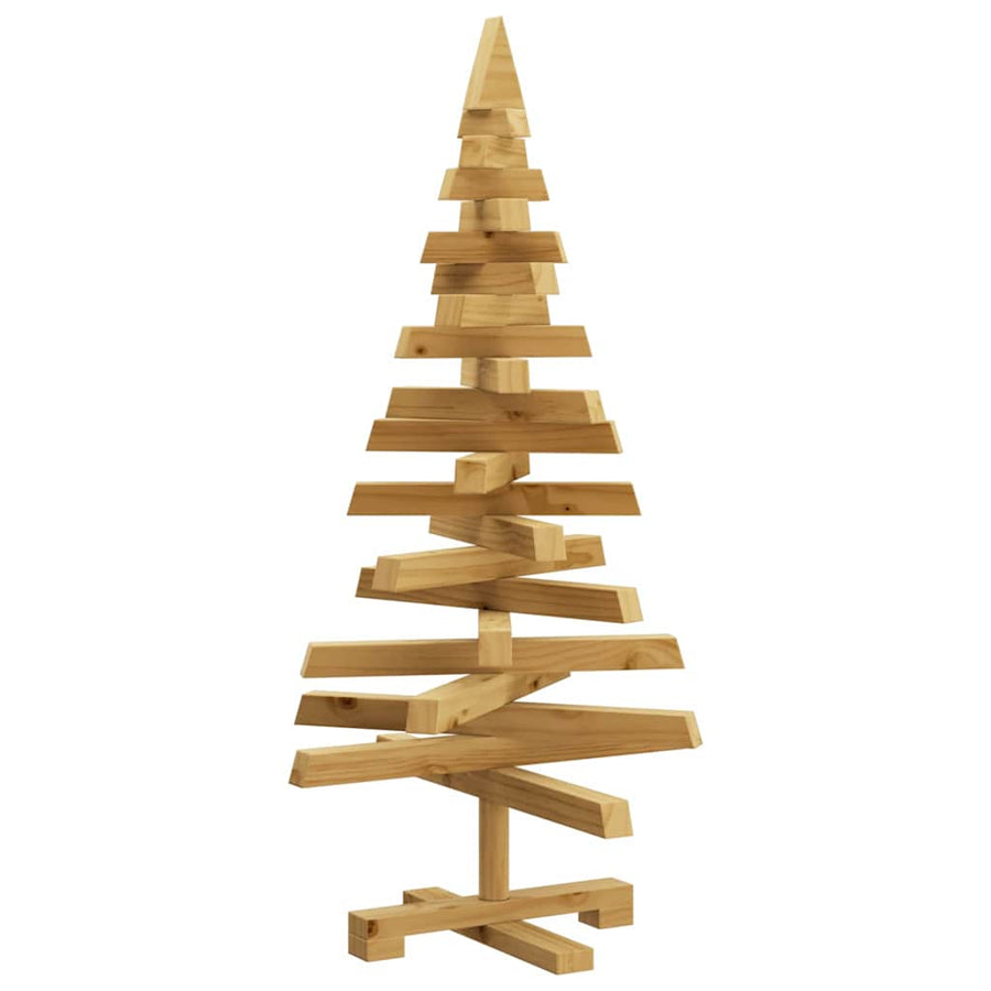Kerstbomen met standaard Bruin 90 cm Massief grenenhout