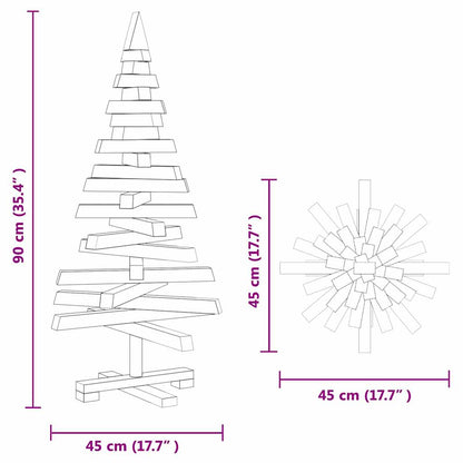 Kerstbomen met standaard Bruin 90 cm Massief grenenhout