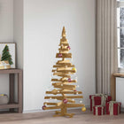 Kerstboom massief grenenhout 150 cm bruin