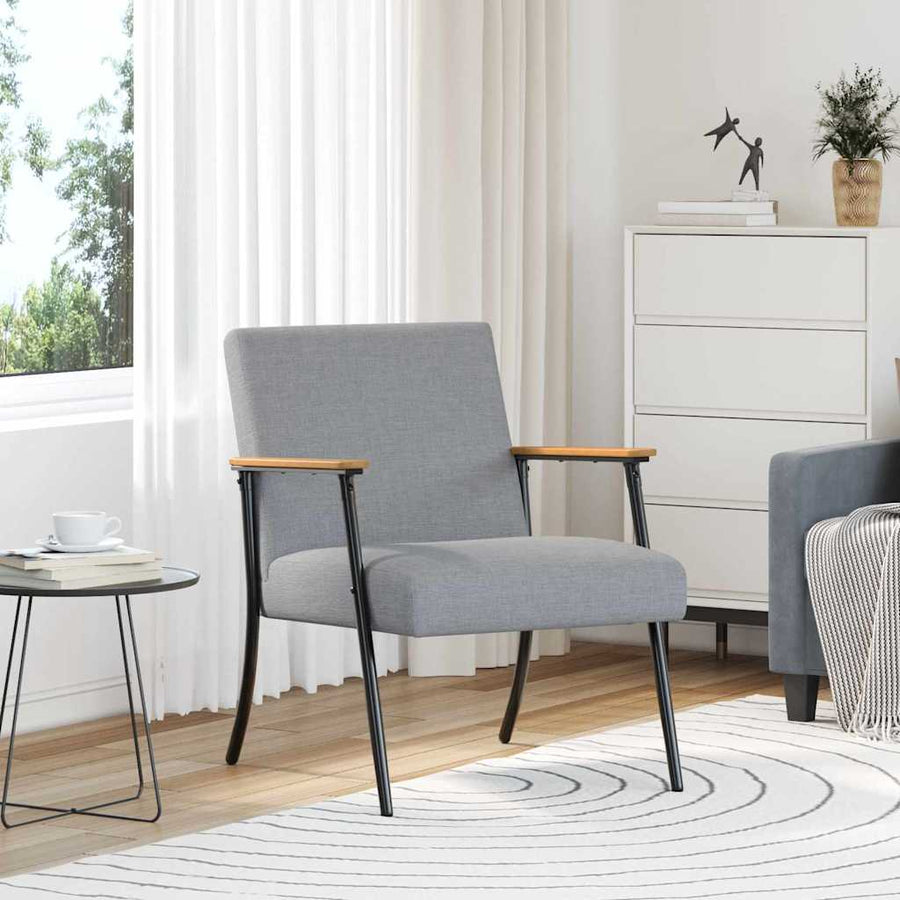 Fauteuil Lichtgrijs 59 x 75 x 78 cm Stof