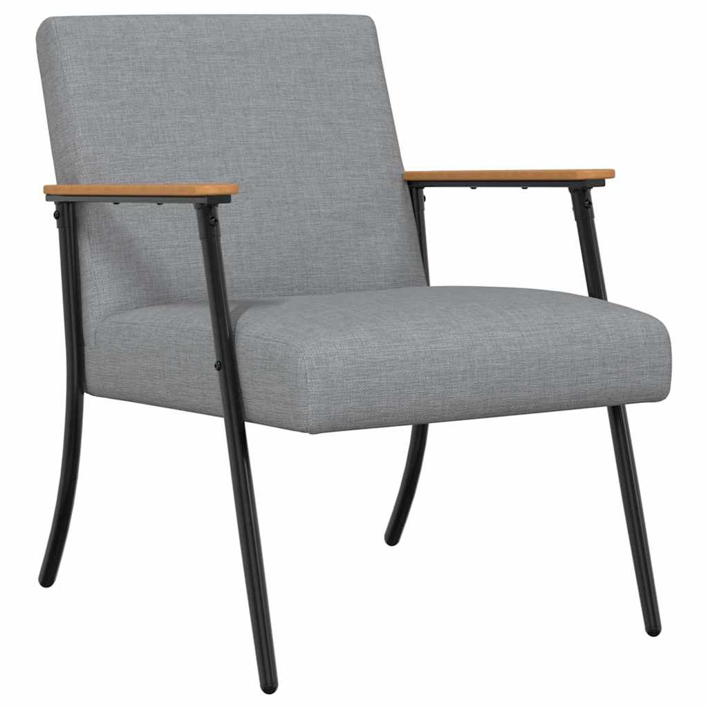 Fauteuil Lichtgrijs 59 x 75 x 78 cm Stof