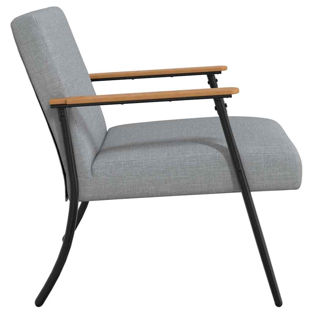 Fauteuil Lichtgrijs 59 x 75 x 78 cm Stof