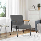 Fauteuil donkergrijs 59x75x78 cm stof