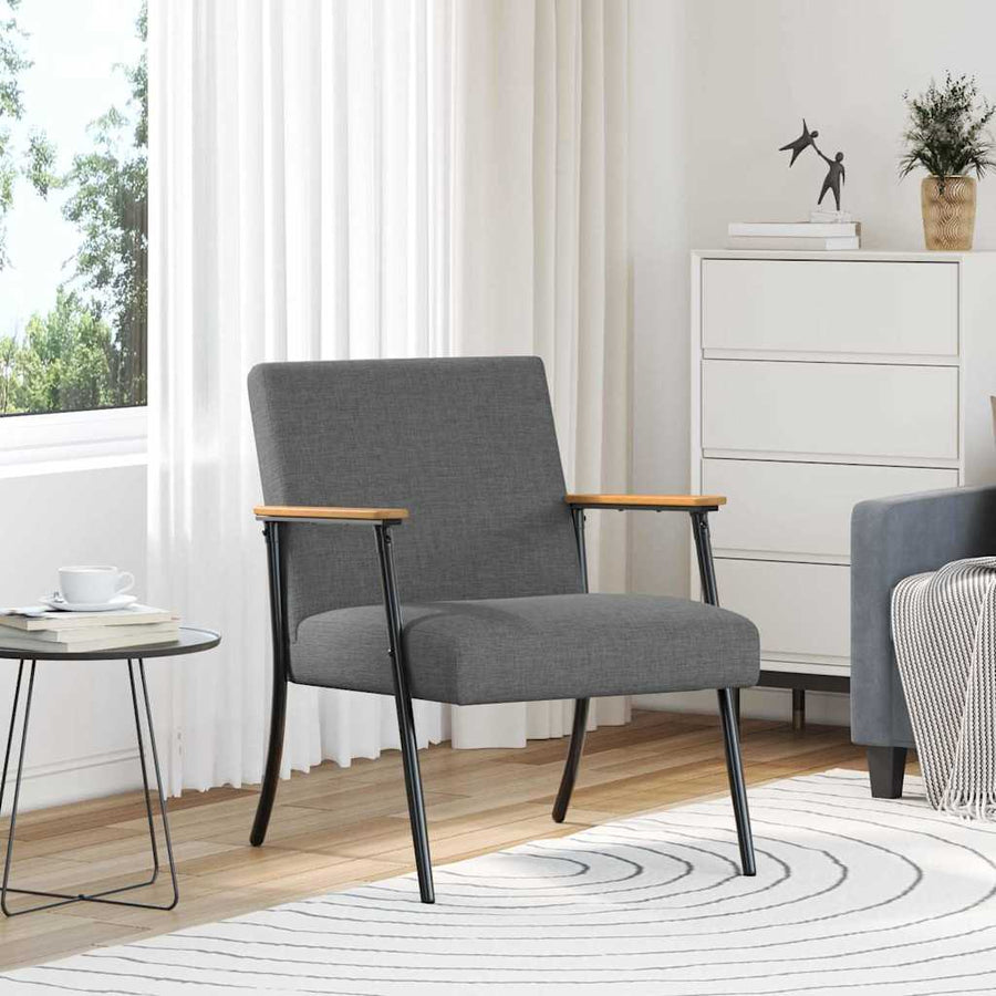 Fauteuil Donkergrijs 59 x 75 x 78 cm Stof