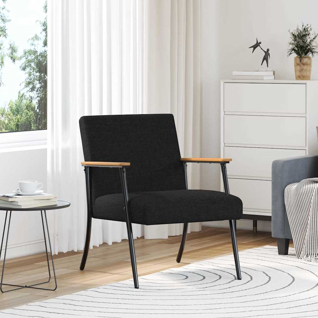 Fauteuil Zwart 59 x 75 x 78 cm Stof